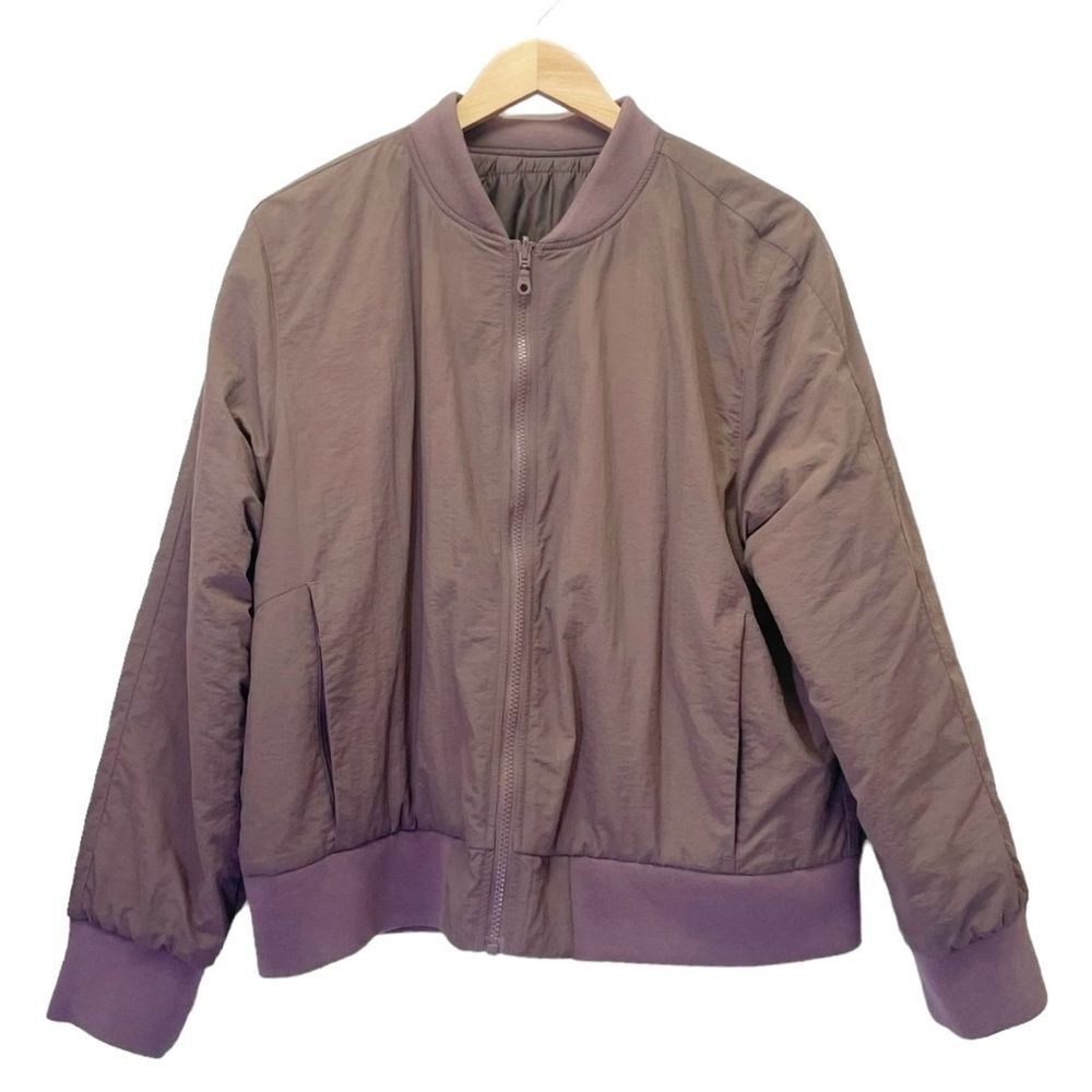 DownEast Reversible Bomber Jacket in Dusty Mauve Women’s Size XL Extra Large
